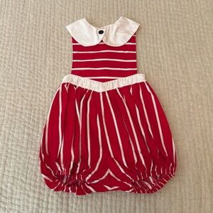 Vintage girls red and white striped  jumper size 4T